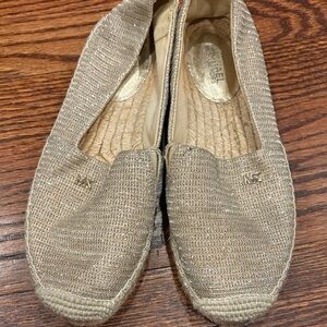 Michael Kors Shimmering Beige Espadrilles